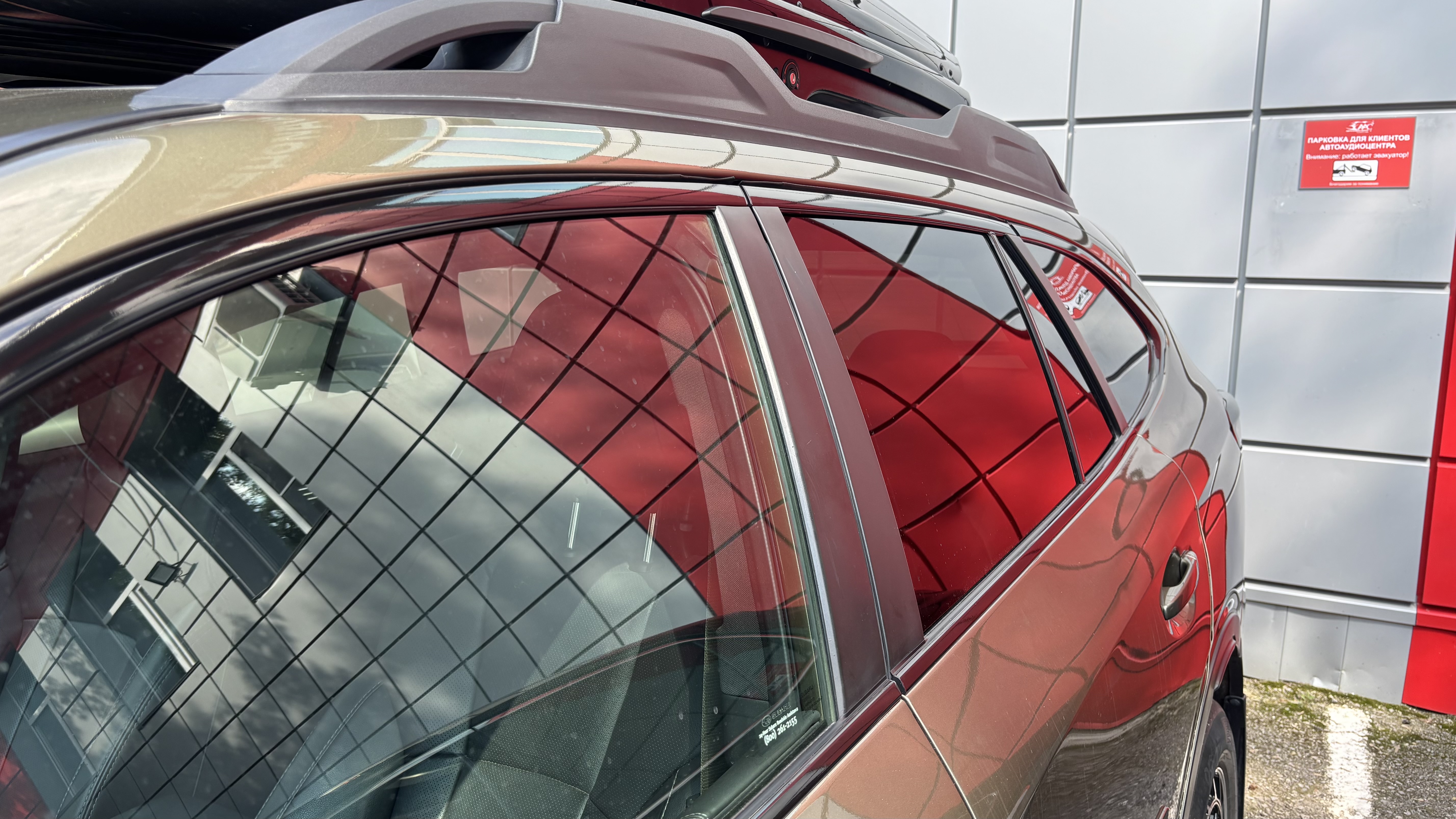 Боковые стойки и молдинги Subaru Outback после антихрома