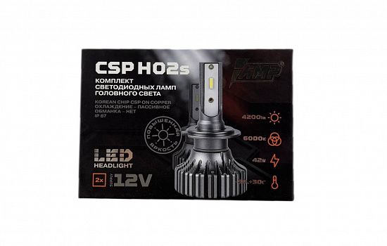 Светодиодные лампы головного света CSP H02 AMP H3, 12 В, 6000 К